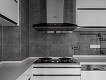 280平米现代简约风三室厨房装修效果图，橱柜创意设计图