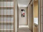 100平米日式风格三室玄关装修效果图，墙面创意设计图