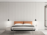 190平米现代简约风二室卧室装修效果图，背景墙创意设计图