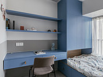 161平米地中海风格三室儿童房装修效果图，书柜创意设计图