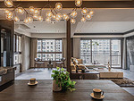 190平米新中式风格四室餐厅装修效果图，吊顶创意设计图
