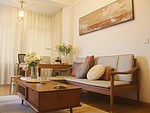 130平米新中式风格一室客厅装修效果图，背景墙创意设计图