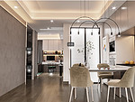 645平米地中海风格三室餐厅装修效果图，吊顶创意设计图