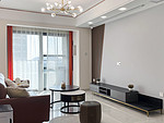 89平米现代简约风三室客厅装修效果图，门窗创意设计图