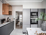 135平米北欧风格三室厨房装修效果图，背景墙创意设计图
