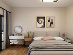 87平米北欧风格三室卧室装修效果图，门窗创意设计图