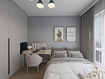 87平米北欧风格二室卧室装修效果图，墙面创意设计图