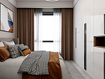 135平米北欧风格三室卧室装修效果图，照片墙创意设计图