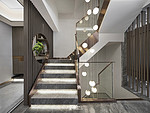 200平米新中式风格别墅玄关装修效果图，创意设计图