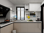 110平米北欧风格三室厨房装修效果图，橱柜创意设计图