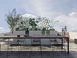 106平米现代简约风复式阳台装修效果图，墙面创意设计图