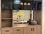 111平米现代简约风三室厨房装修效果图，背景墙创意设计图