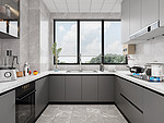 146平米新中式风格三室厨房装修效果图，橱柜创意设计图