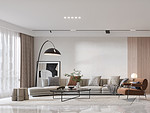 138平米现代简约风四室客厅装修效果图，墙面创意设计图