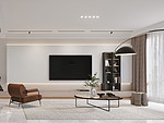 138平米现代简约风四室客厅装修效果图，墙面创意设计图
