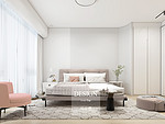 135平米北欧风格三室卧室装修效果图，墙面创意设计图