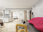 135平米北欧风格三室厨房装修效果图，墙面创意设计图