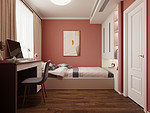 100平米现代简约风三室卧室装修效果图，背景墙创意设计图
