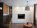 50平米现代简约风二室客厅装修效果图，榻榻米创意设计图