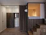 55平米现代简约风二室客厅装修效果图，榻榻米创意设计图