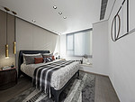 96平米现代简约风二室卧室装修效果图，背景墙创意设计图