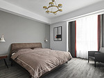 96平米现代简约风二室卧室装修效果图，背景墙创意设计图