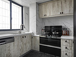 103平米现代简约风二室厨房装修效果图，橱柜创意设计图