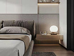 120平米现代简约风三室卧室装修效果图，墙面创意设计图