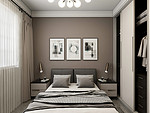 159平米现代简约风三室卧室装修效果图，照片墙创意设计图