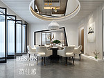 111平米简欧风格五室餐厅装修效果图，墙面创意设计图