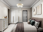 138平米轻奢风格二室卧室装修效果图，背景墙创意设计图