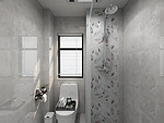 120平米轻奢风格二室卫生间装修效果图，背景墙创意设计图