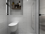 89平米轻奢风格二室卫生间装修效果图，背景墙创意设计图