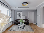 120平米北欧风格二室客厅装修效果图，照片墙创意设计图