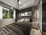 210平米现代简约风三室卧室装修效果图，背景墙创意设计图