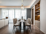 105平米轻奢风格三室餐厅装修效果图，吊顶创意设计图
