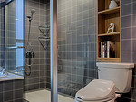 62平米现代简约风一室卫生间装修效果图，门窗创意设计图