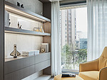 200平米现代简约风四室卧室装修效果图，书柜创意设计图