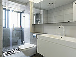 50平米北欧风格三室卫生间装修效果图，背景墙创意设计图
