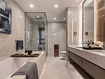 110平米新中式风格别墅卫生间装修效果图，盥洗区创意设计图