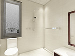 106平米新中式风格三室卫生间装修效果图，盥洗区创意设计图