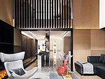 104平米轻奢风格别墅客厅装修效果图，背景墙创意设计图