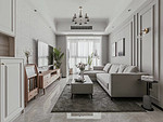 105平米北欧风格三室客厅装修效果图，背景墙创意设计图