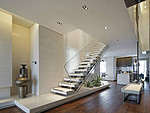 122平米轻奢风格复式玄关装修效果图，楼梯创意设计图