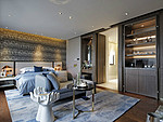120平米轻奢风格复式卧室装修效果图，背景墙创意设计图
