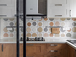 180平米现代简约风三室厨房装修效果图，橱柜创意设计图