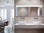 119平米现代简约风一室卫生间装修效果图，盥洗区创意设计图