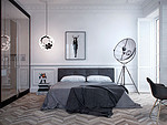 62平米现代简约风一室卧室装修效果图，背景墙创意设计图