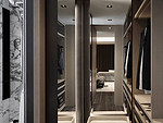 210平米现代简约风四室衣帽间装修效果图，衣柜创意设计图