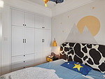 110平米现代简约风二室卧室装修效果图，照片墙创意设计图